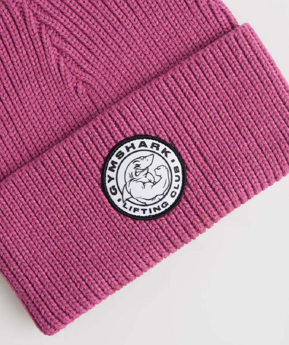 Gymshark Legacy Deep Cuff Beanie Accessories Šeširi Tamno Roze | HR 2097UZG